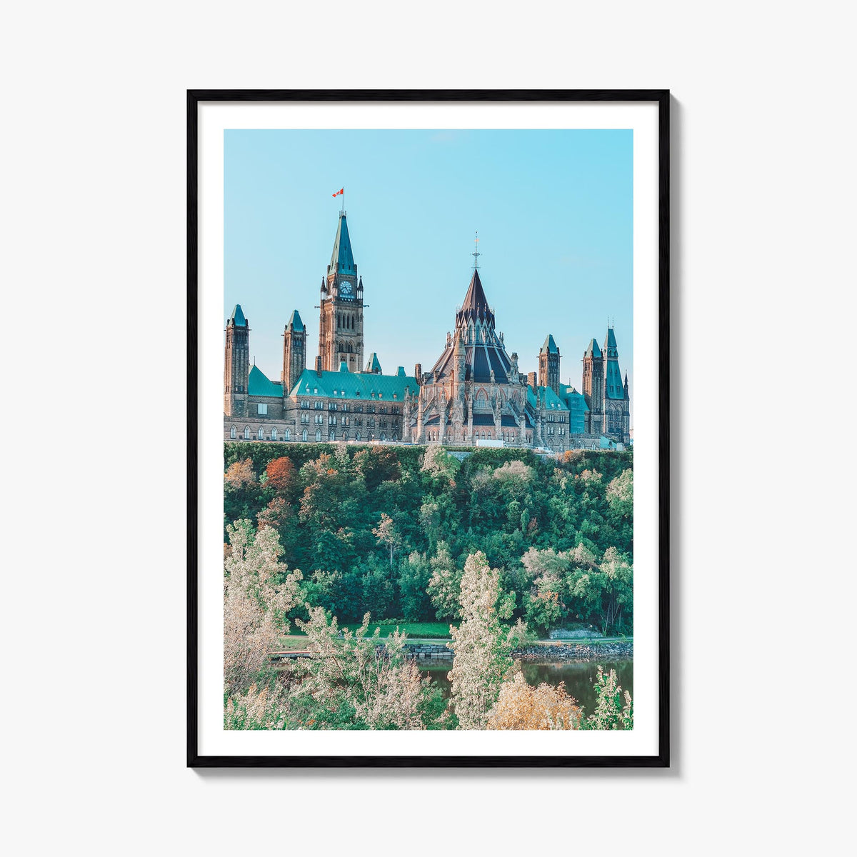 Ottawa no. 1 colorful photo poster of Ontario, Canada – vertical wall art, unframed print shown in interior mockup