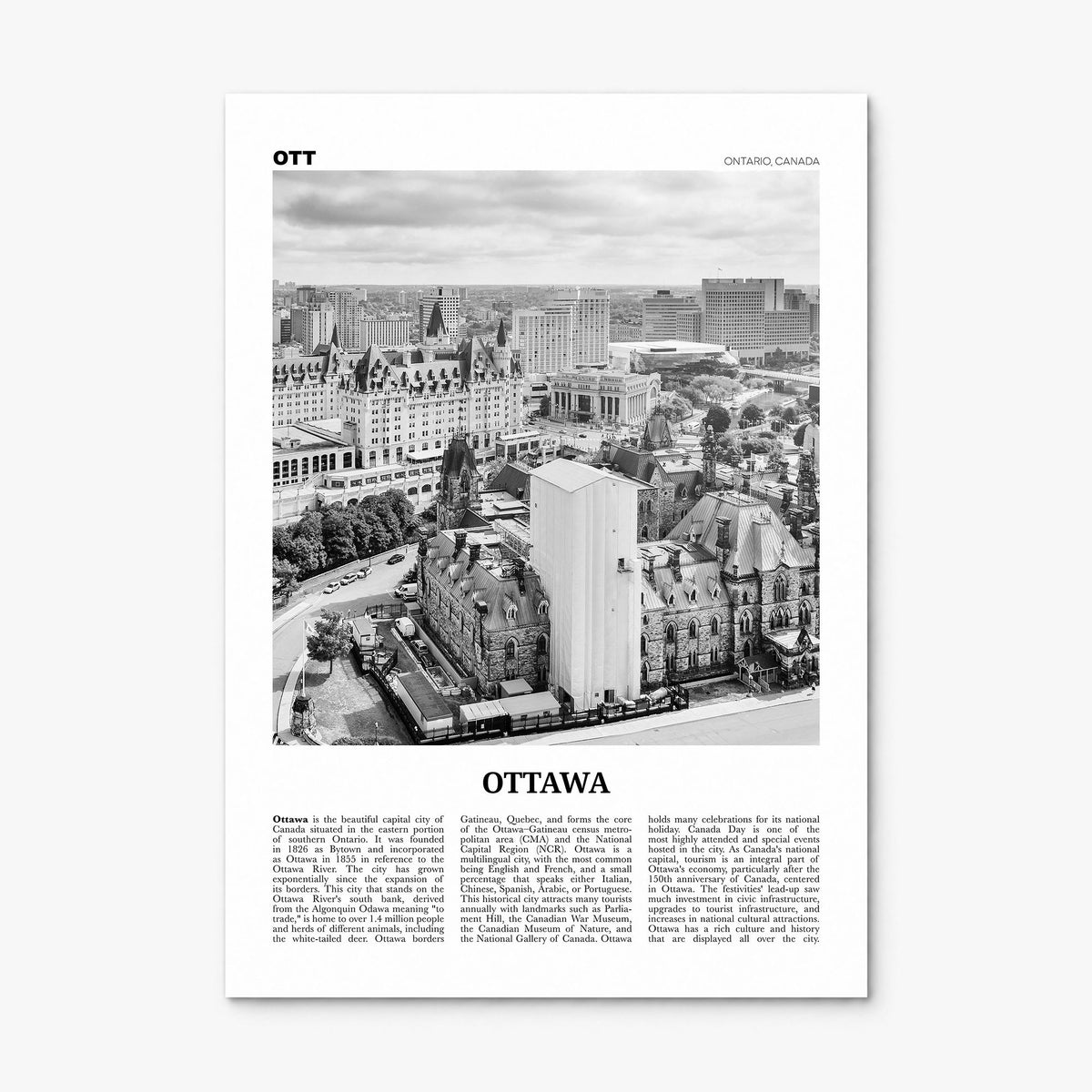 Ottawa Newspaper No 2 Poster, print only (unframed)