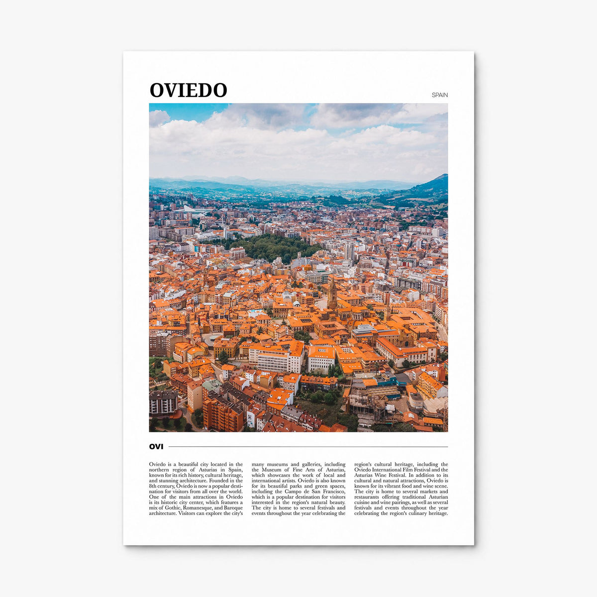 Oviedo Travel Poster, print only (unframed)
