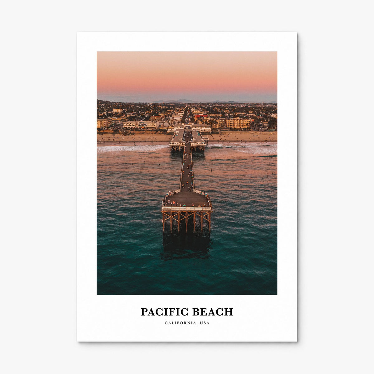 Pacific Beach Classic Poster, print only (unframed)