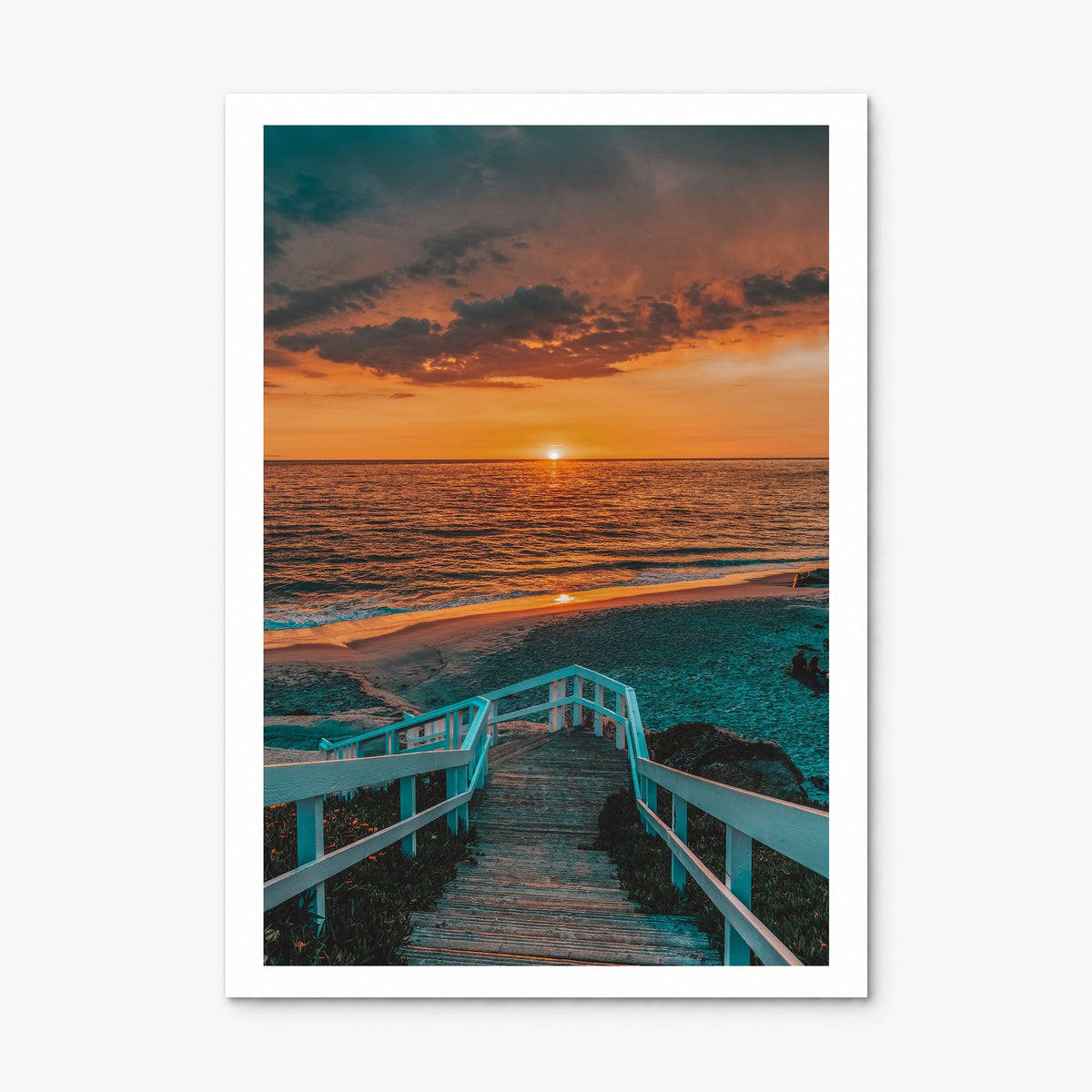 Pacific Ocean Photo Poster, print only (unframed), white border