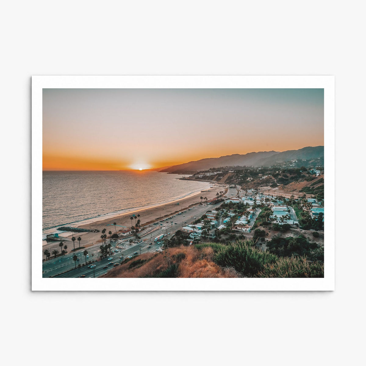 Pacific Palisades Photo Poster, print only (unframed), white border