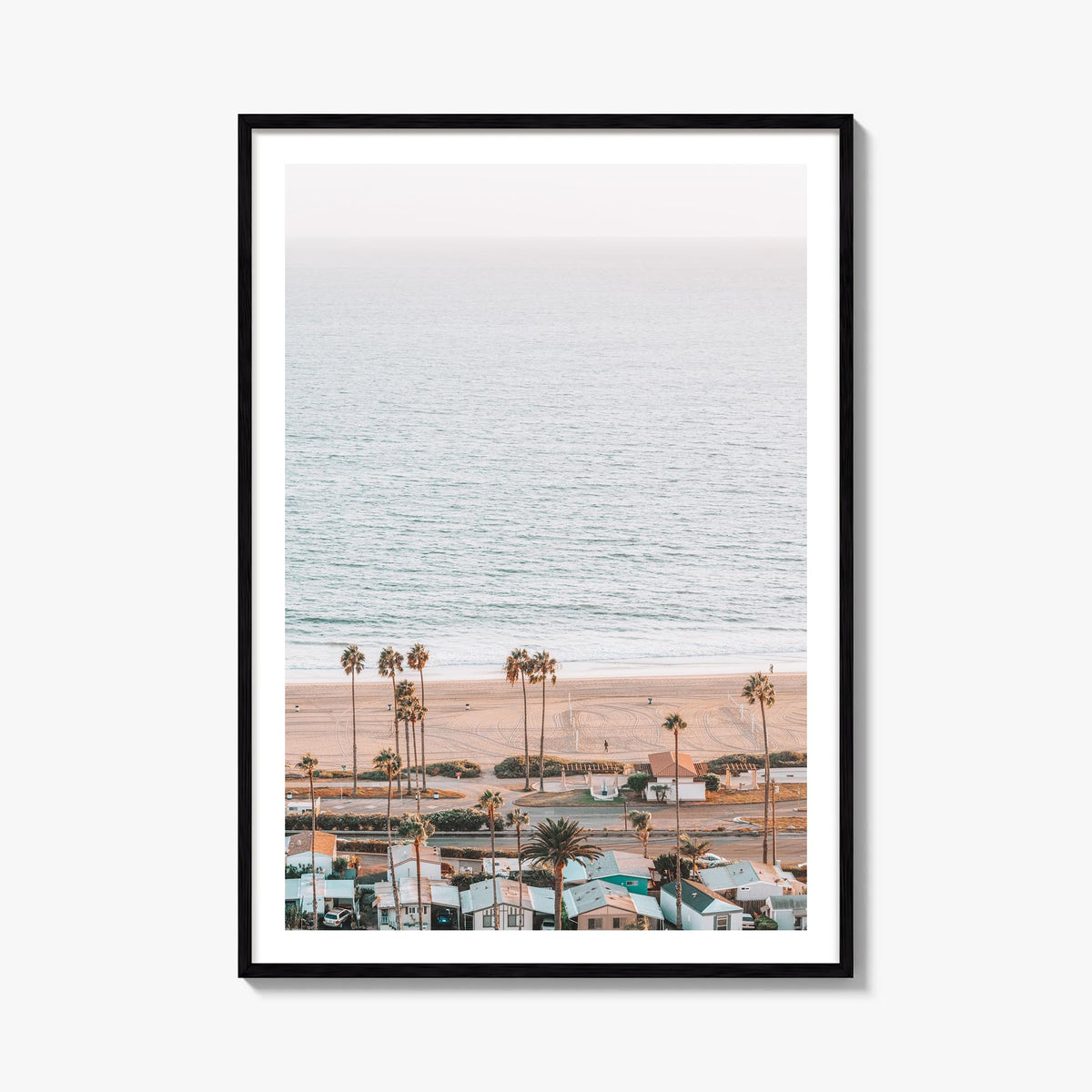 Pacific Palisades no. 3 colorful photo poster of Los Angeles, California – vertical wall art, unframed print shown in interio