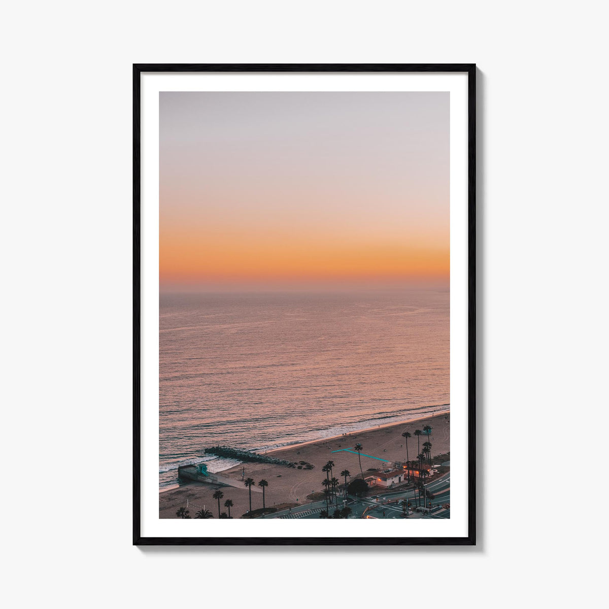 Pacific Palisades no. 5 colorful photo poster of Los Angeles, California – vertical wall art, unframed print shown in interio