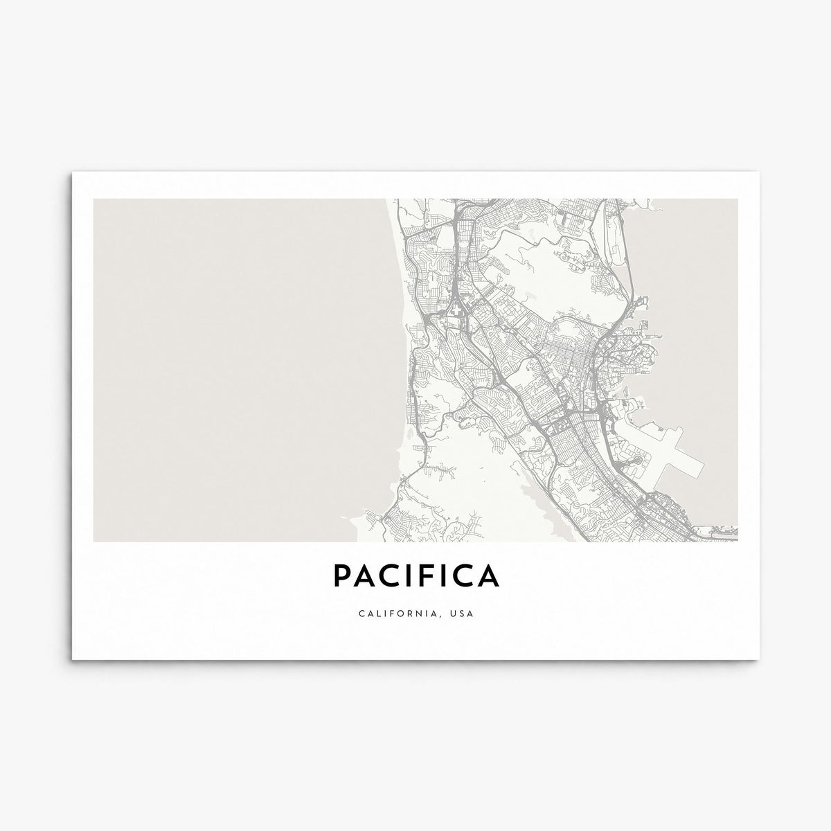 Pacifica Map Poster, print only (unframed)