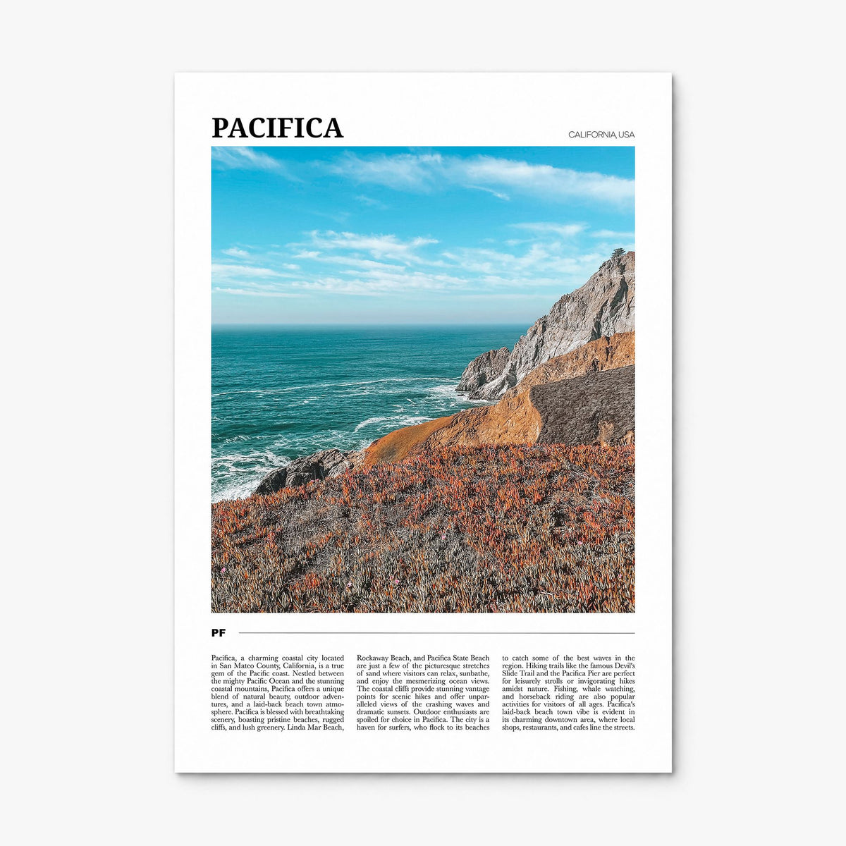 Pacifica Travel No 2 Poster, print only (unframed)