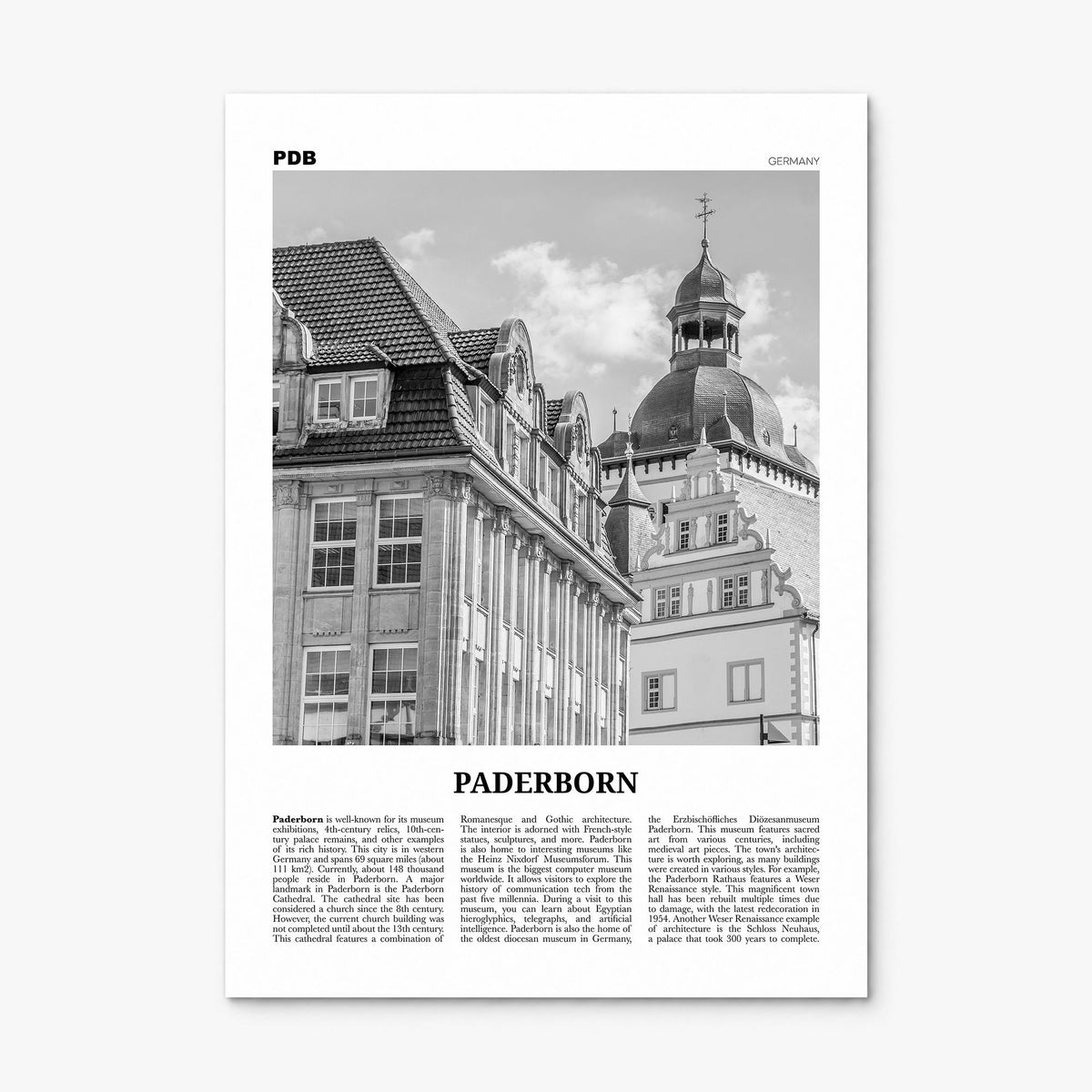 Paderborn Newspaper Poster, print only (unframed)