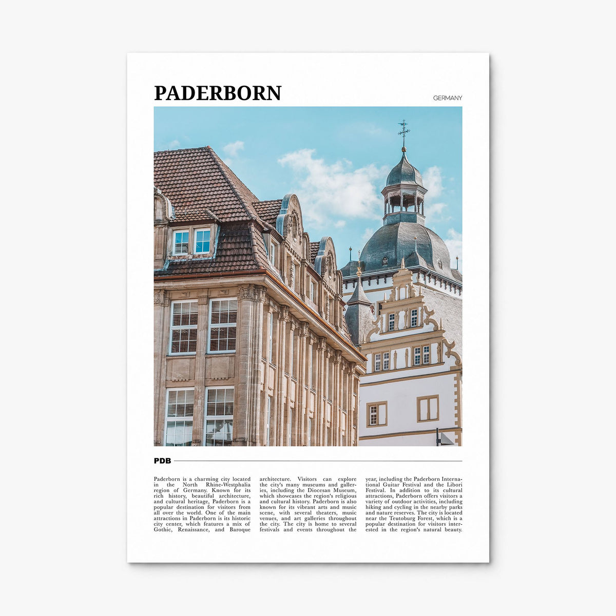 Paderborn Travel Poster, print only (unframed)