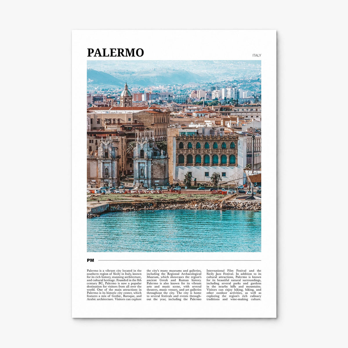 Palermo Travel Poster, print only (unframed)