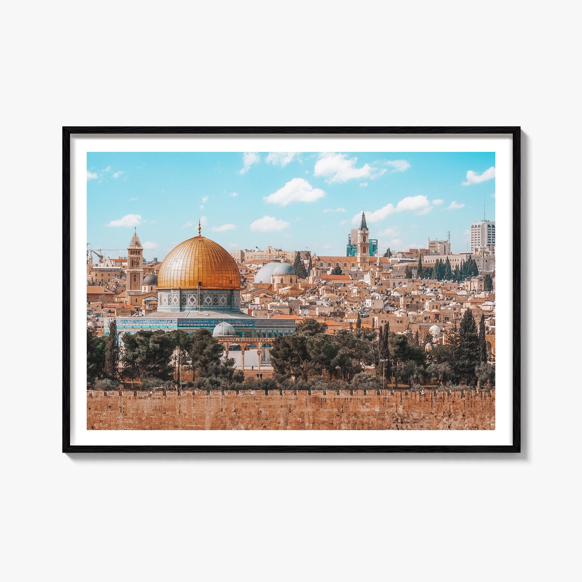 Palestine colorful photo poster of Middle East – horizontal wall art, unframed print shown in interior mockup
