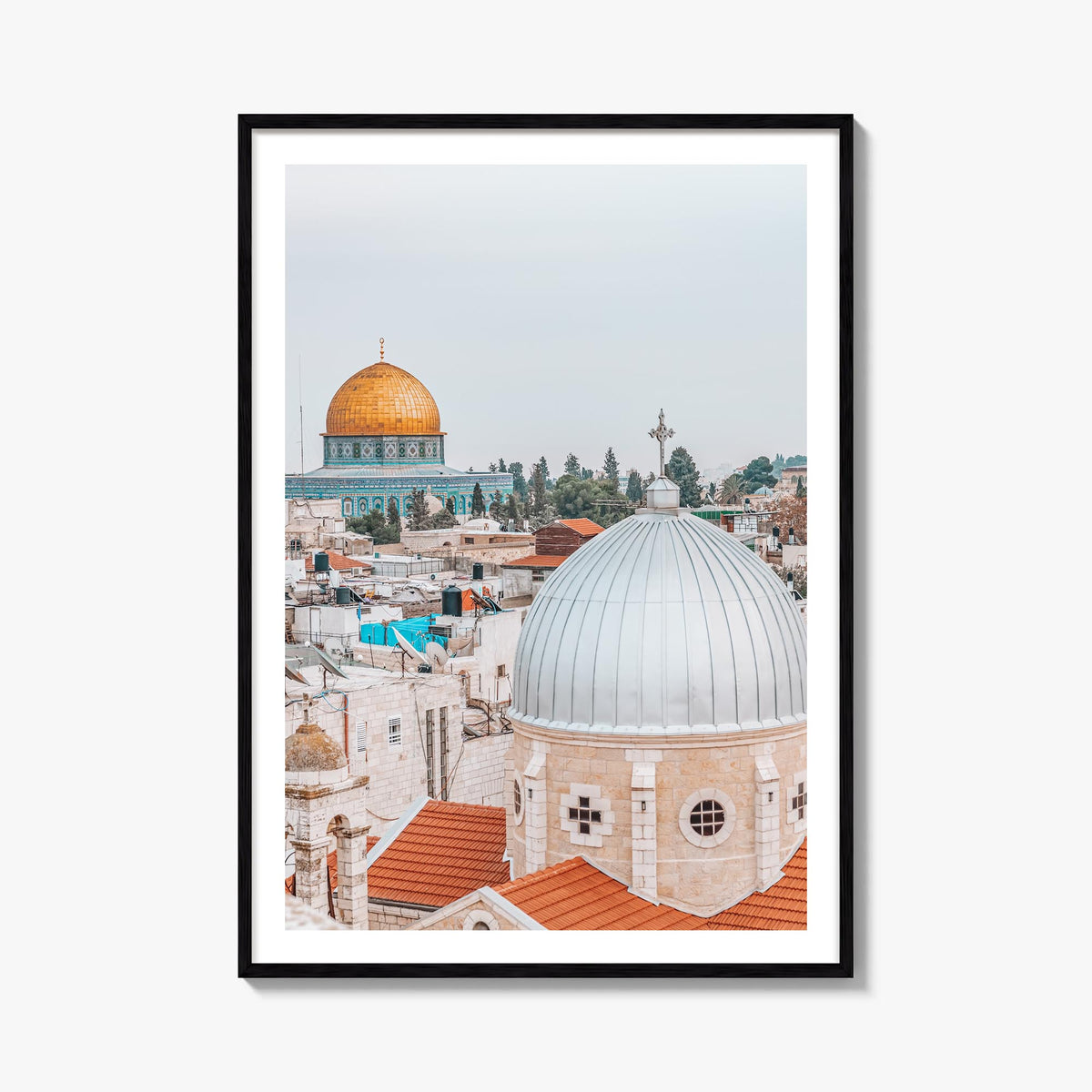 Palestine colorful photo poster of Middle East – vertical wall art, unframed print shown in interior mockup
