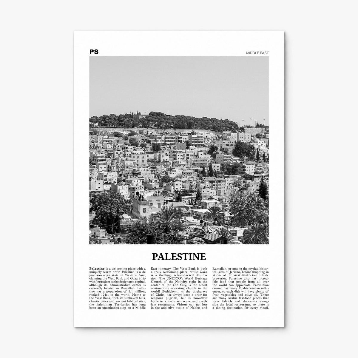 Palestine Newspaper No 1 Poster, print only (unframed)