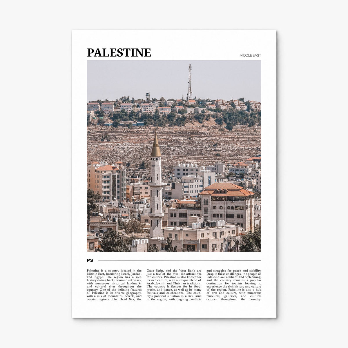 Palestine Travel No 1 Poster, print only (unframed)