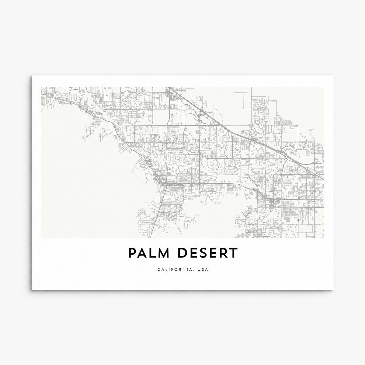 Palm Desert Map Poster, print only (unframed)