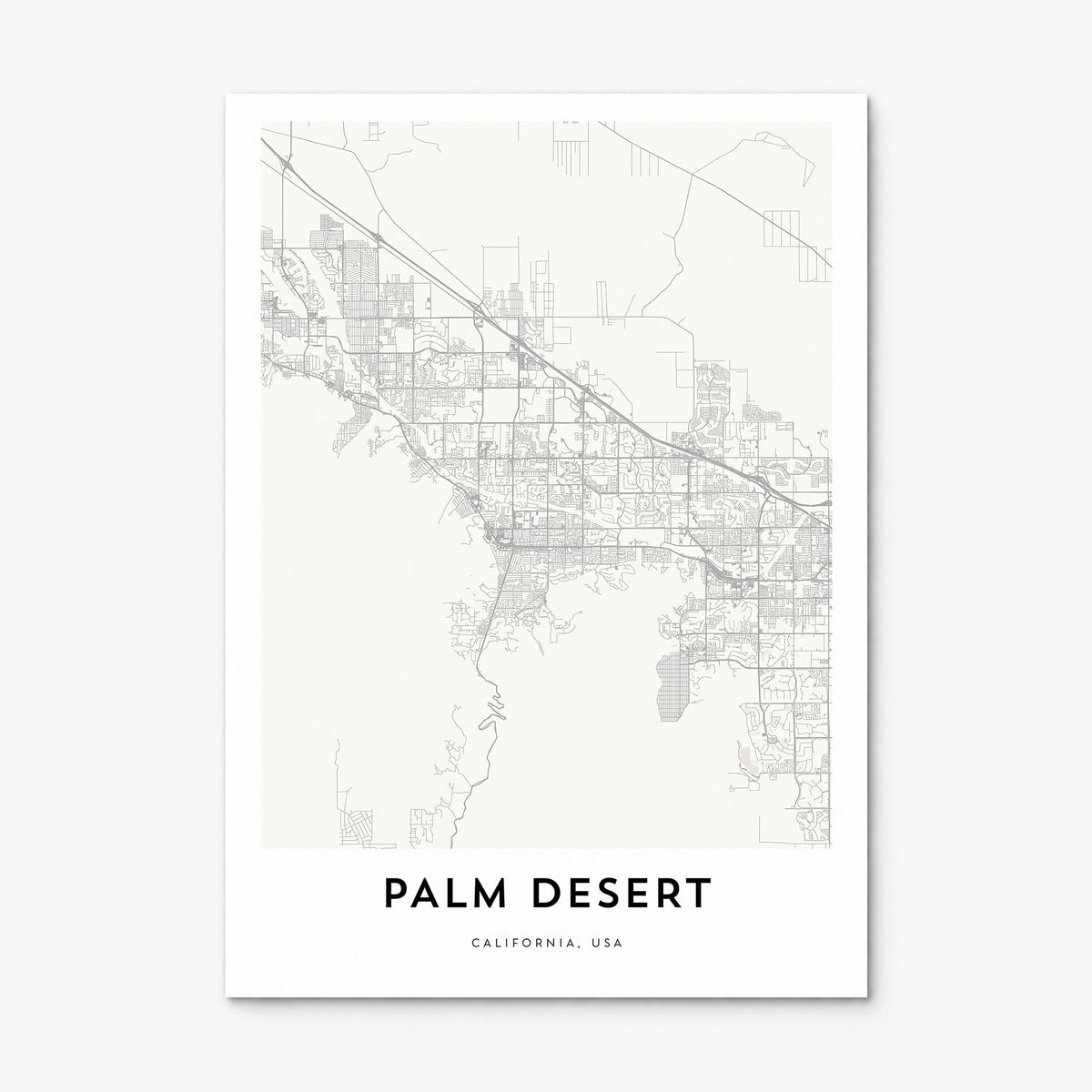 Palm Desert Map Poster, print only (unframed)