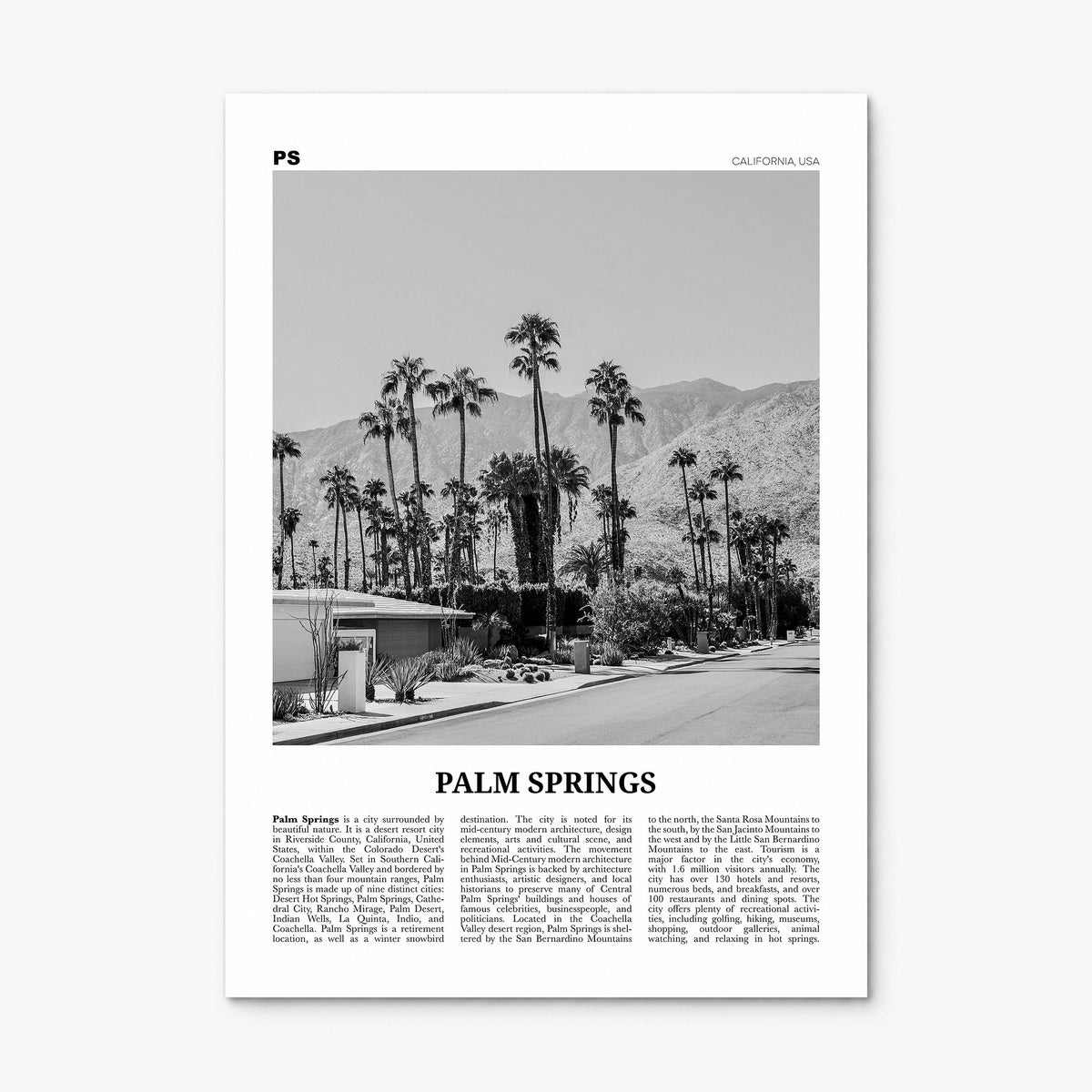 Palm Springs Newspaper No 1 Poster, print only (unframed)