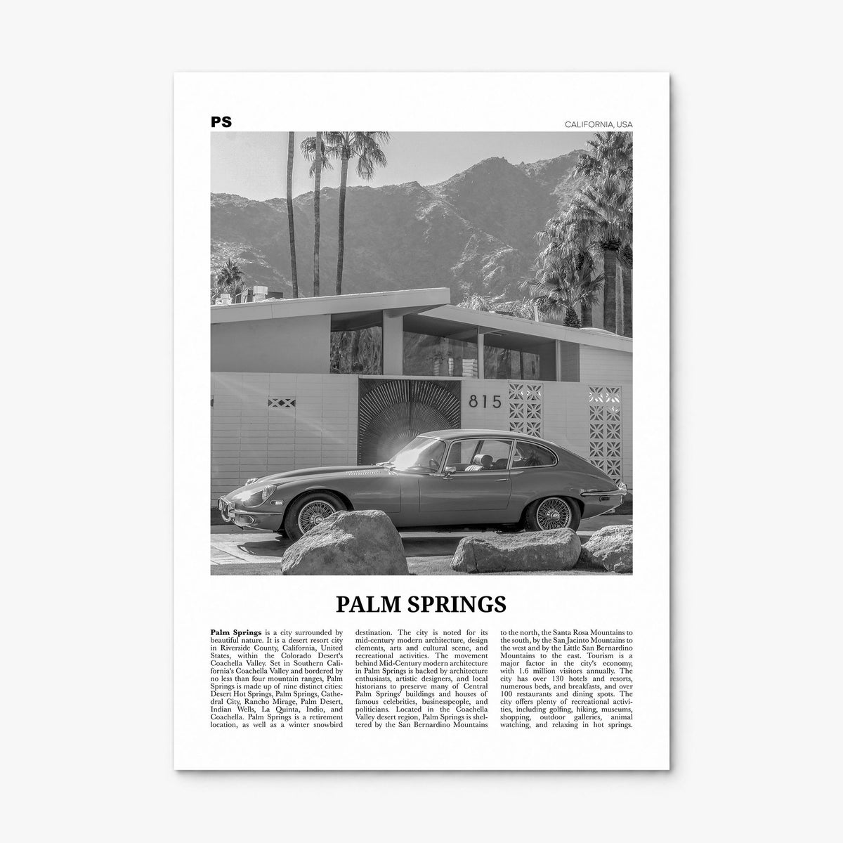 Palm Springs Newspaper No 2 Poster, print only (unframed)