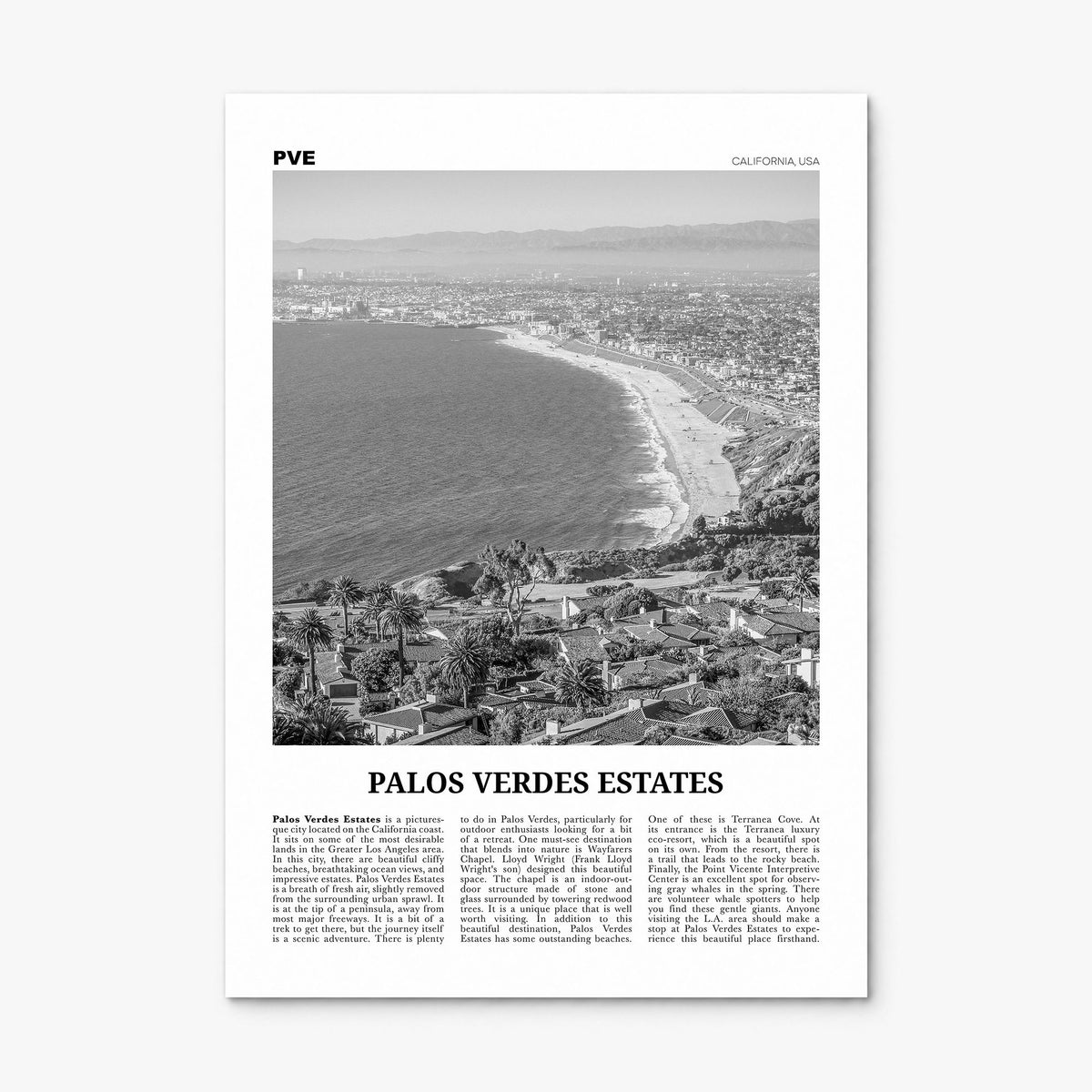 Palos Verdes Estates Newspaper Poster, print only (unframed)
