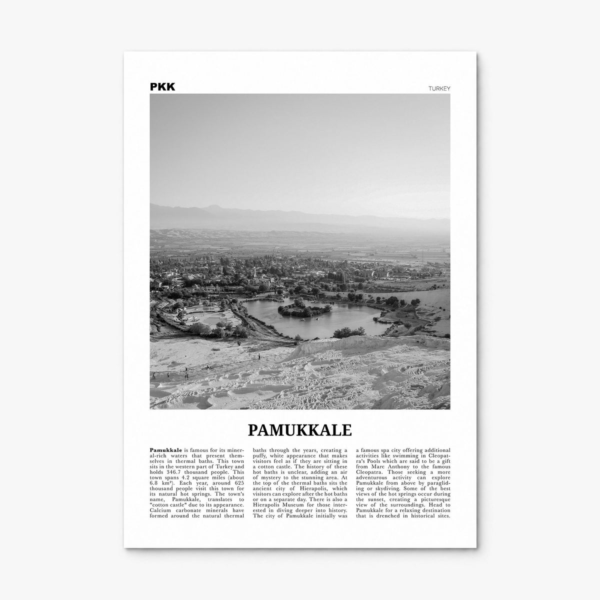 Pamukkale Newspaper Poster, print only (unframed)