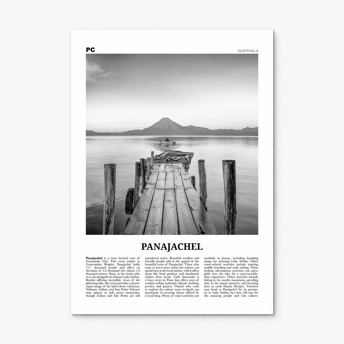 Panajachel Newspaper Poster, print only (unframed)