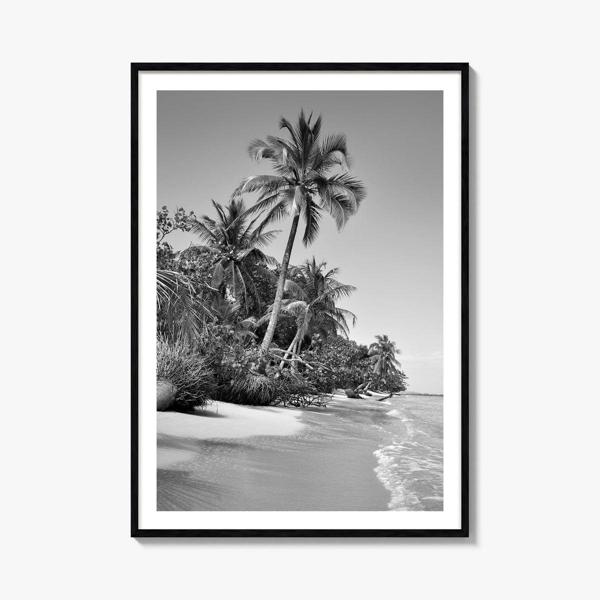 Panama black & white photo poster of Central America – vertical wall art, unframed print shown in interior mockup