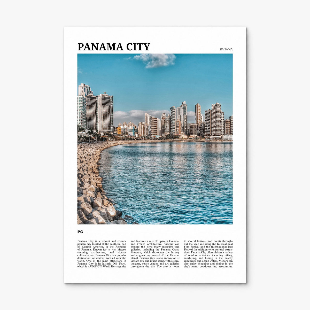 Panama City, Panama Travel No 3 Poster, print only (unframed)