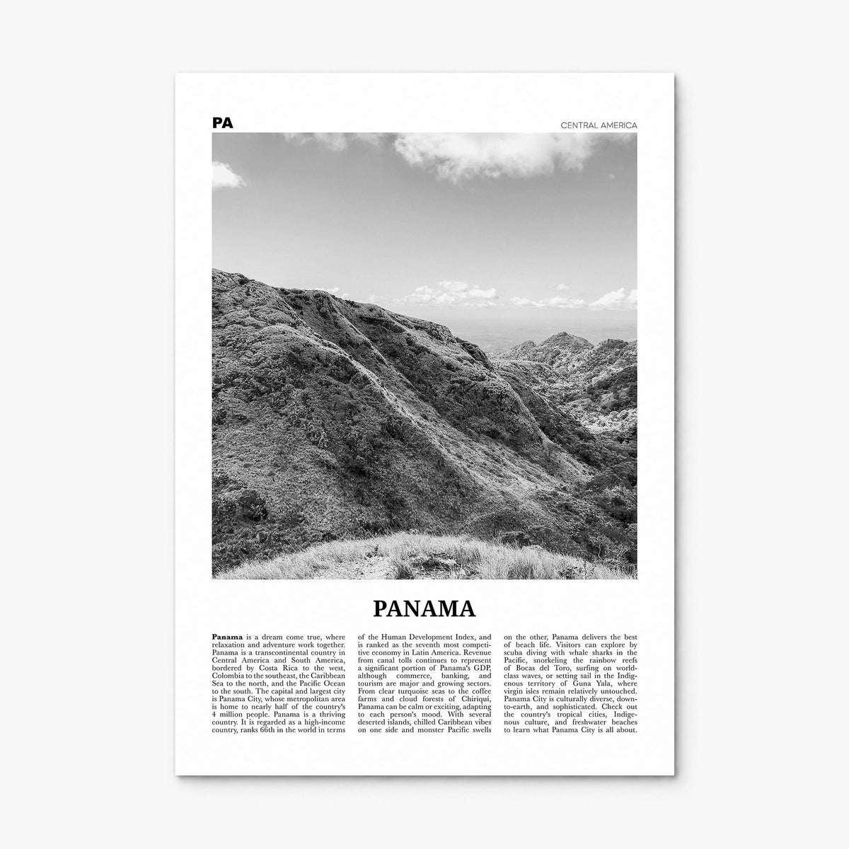 Panama Newspaper No 5 Poster, print only (unframed)