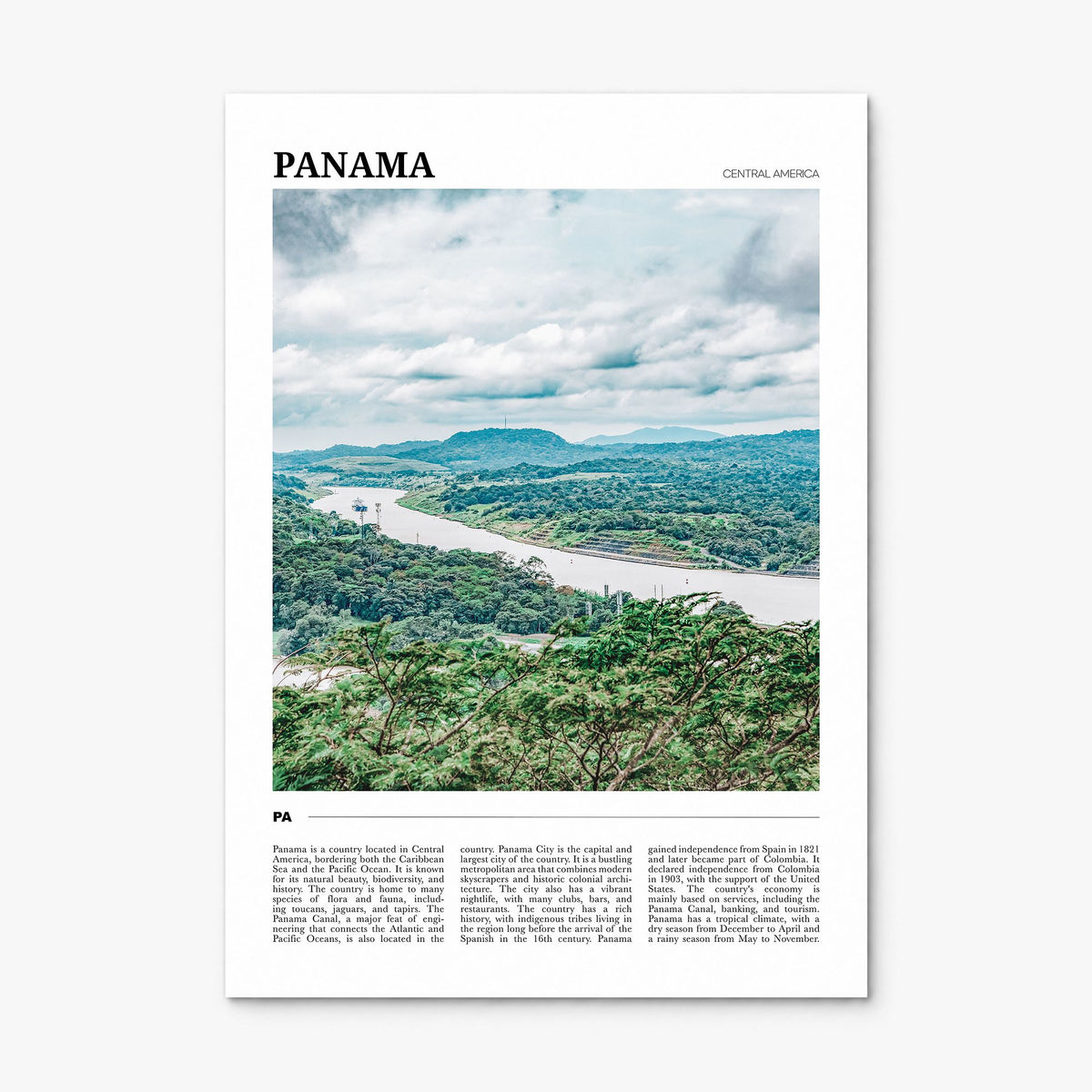 Panama Travel Poster, print only (unframed)