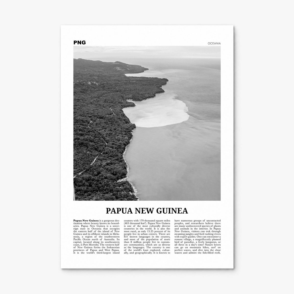 Papua New Guinea Newspaper Poster, print only (unframed)
