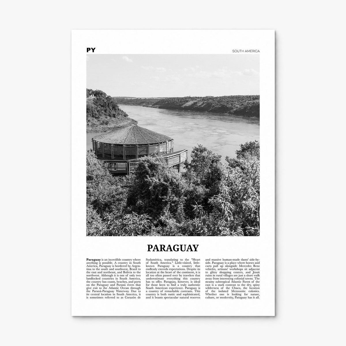 Paraguay Newspaper No 1 Poster, print only (unframed)