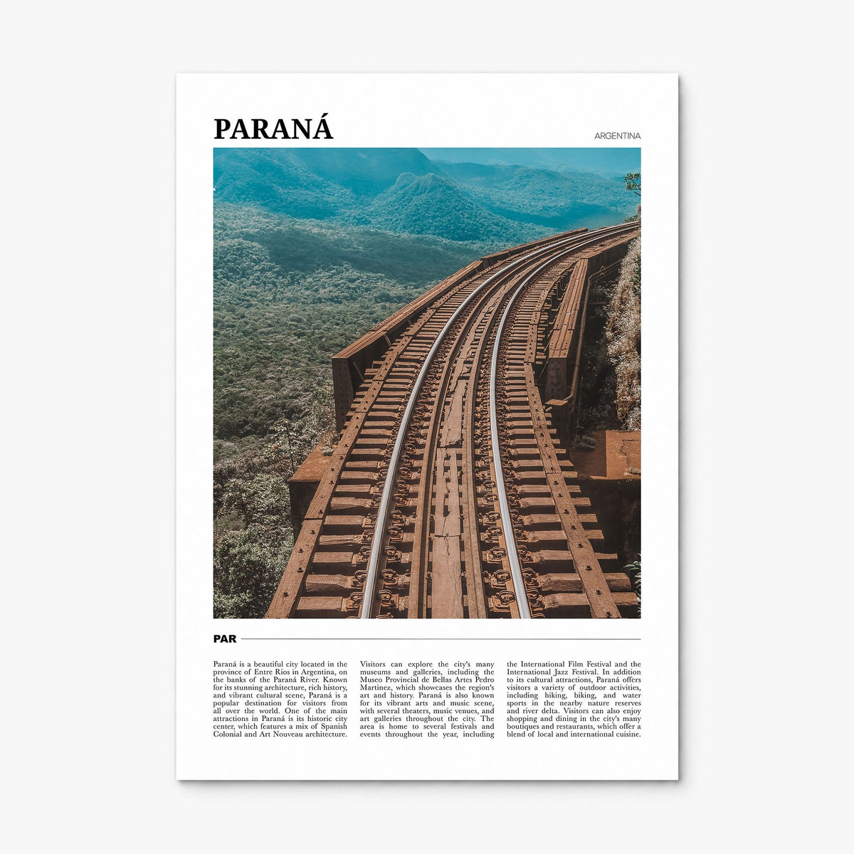 Paraná Travel Poster, print only (unframed)