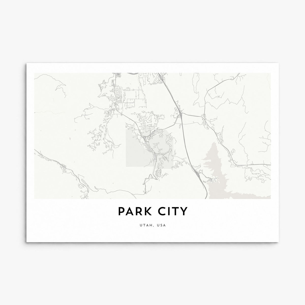 Park City Map Poster, print only (unframed)