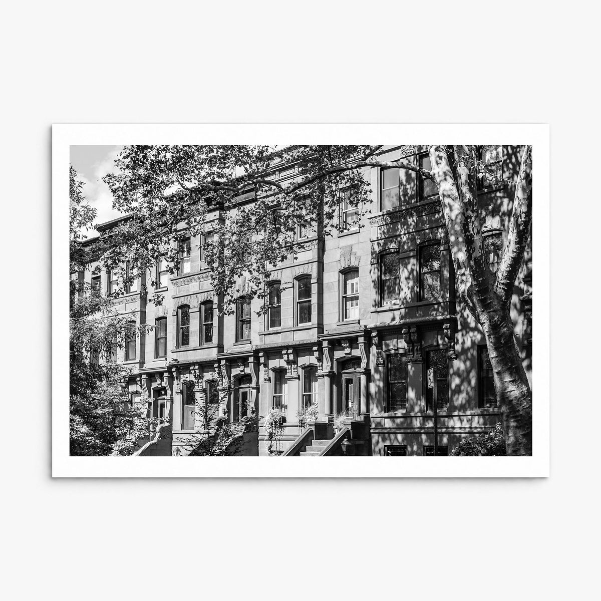 Park Slope Photo Poster, print only (unframed), white border
