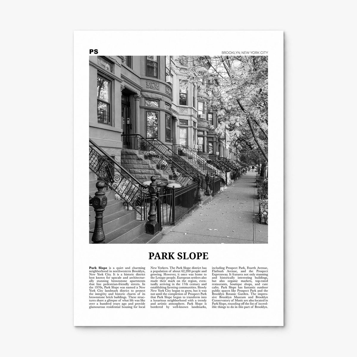 Park Slope Newspaper Poster, print only (unframed)