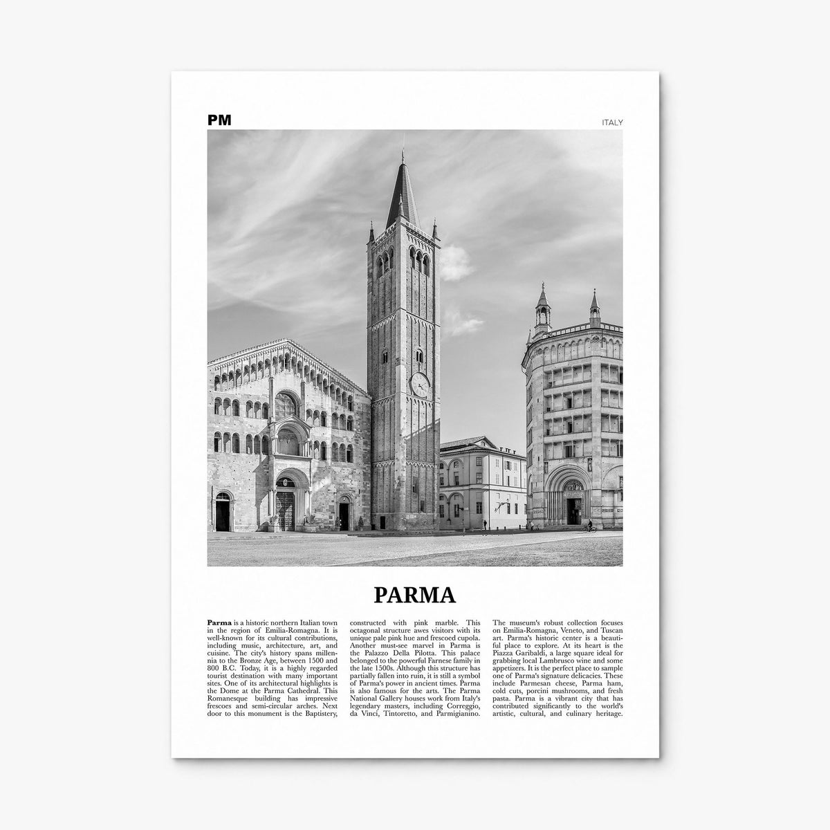 Parma Newspaper Poster, print only (unframed)