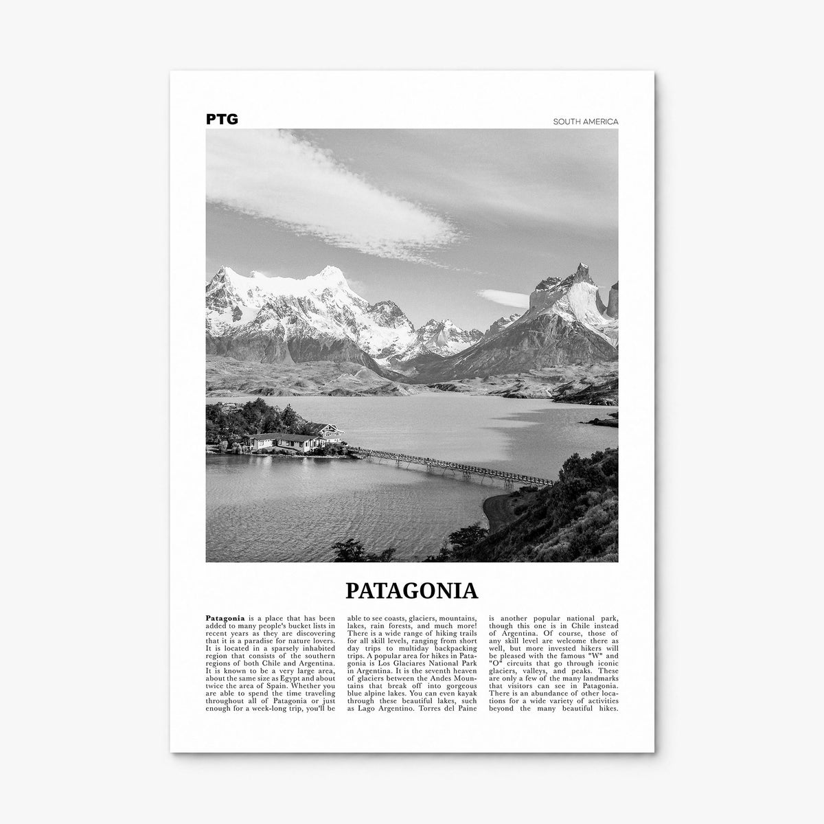 Patagonia Newspaper Poster, print only (unframed)