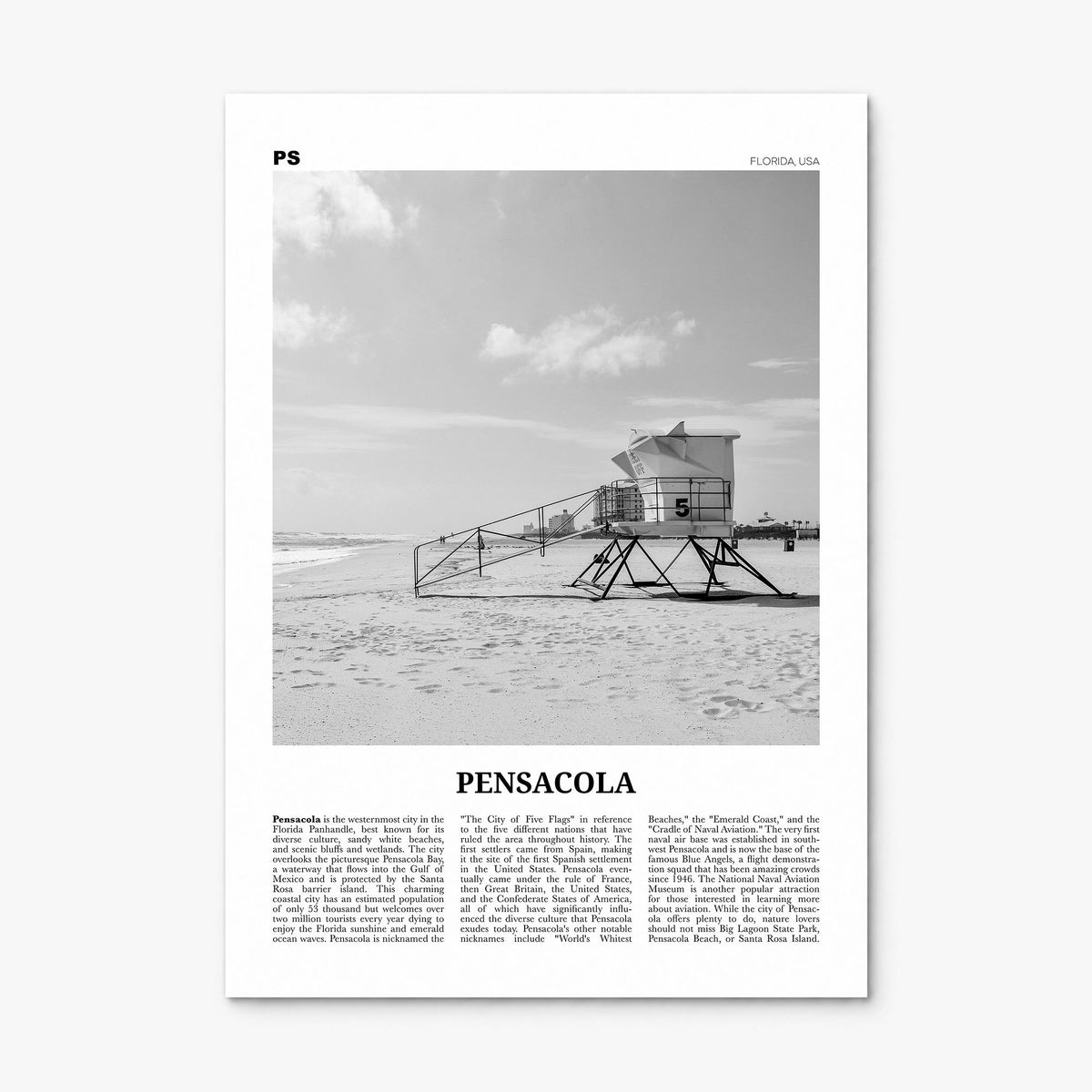 Pensacola Newspaper No 1 Poster, print only (unframed)
