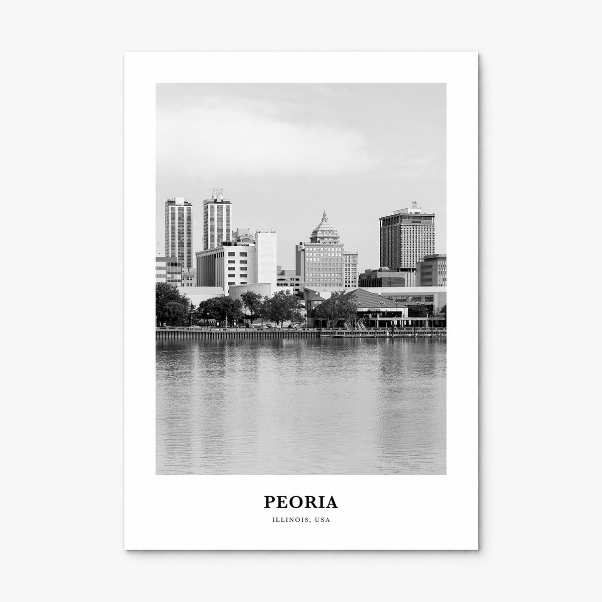 Peoria, Illinois Classic Poster, print only (unframed)