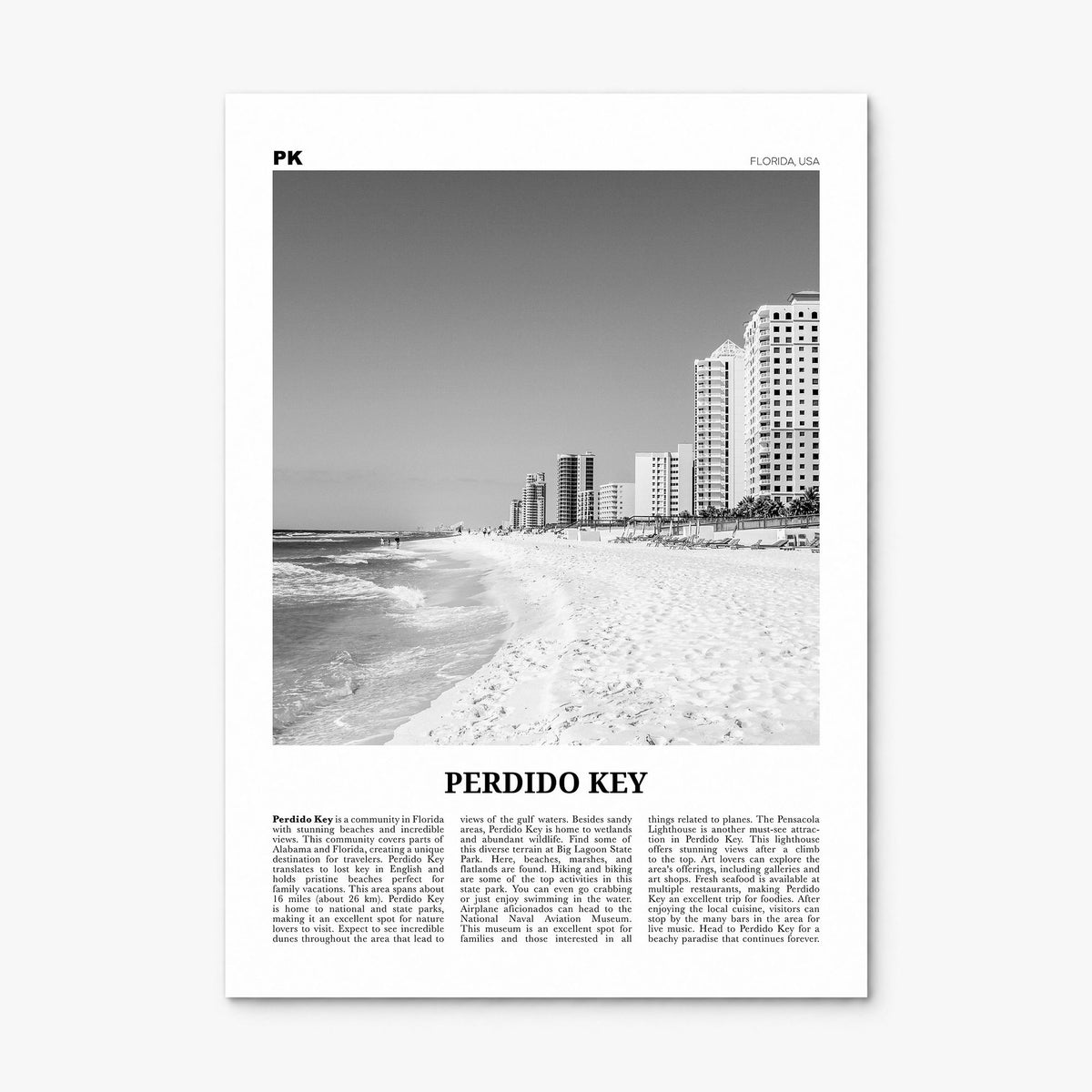 Perdido Key Newspaper Poster, print only (unframed)