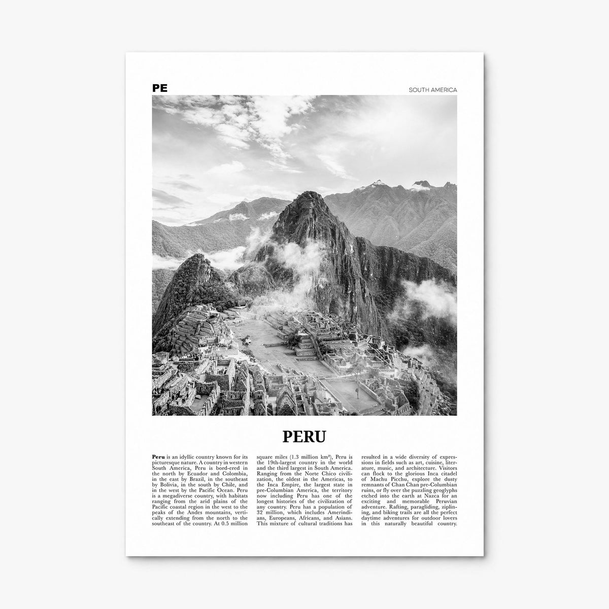 Peru Newspaper No 1 Poster, print only (unframed)