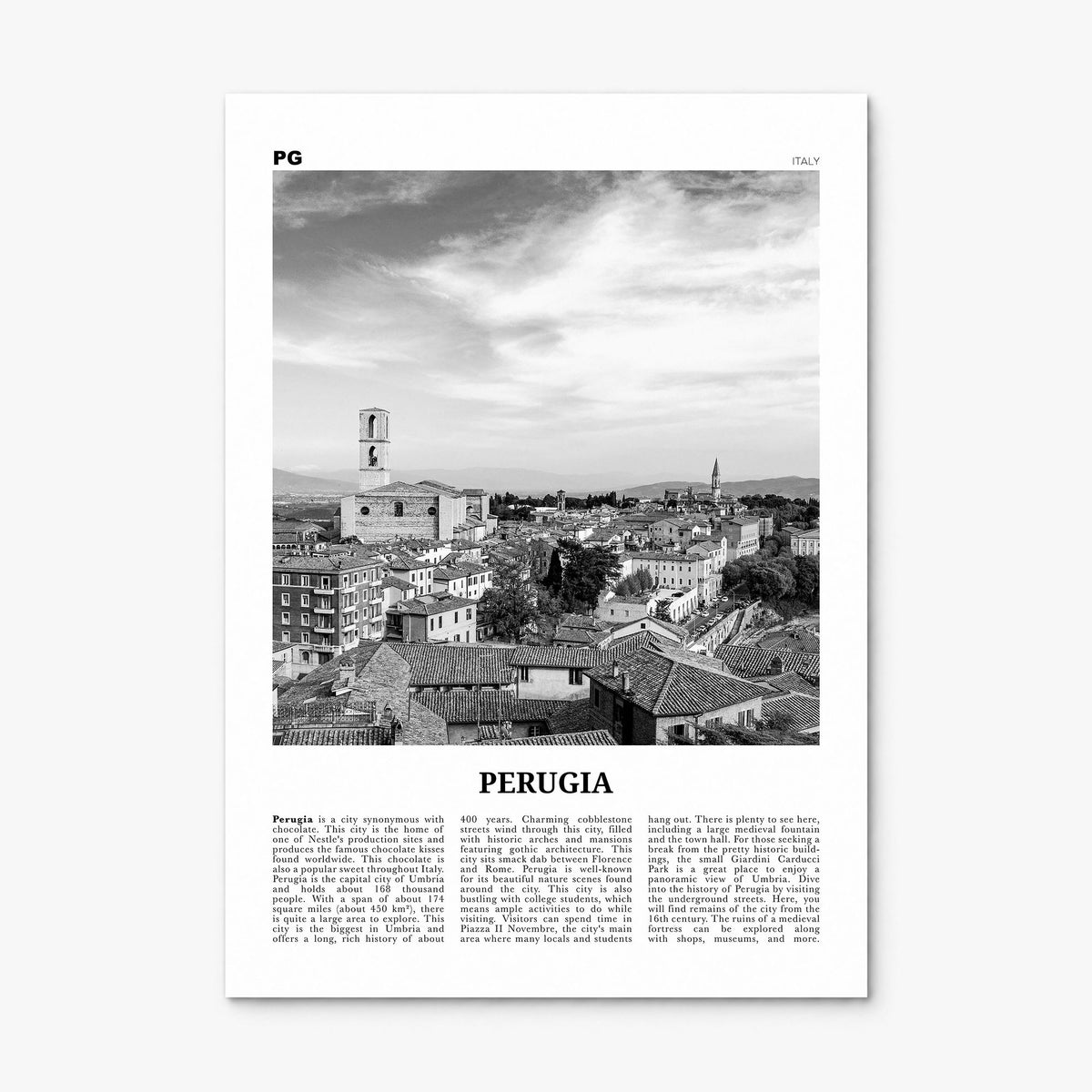 Perugia Newspaper Poster, print only (unframed)