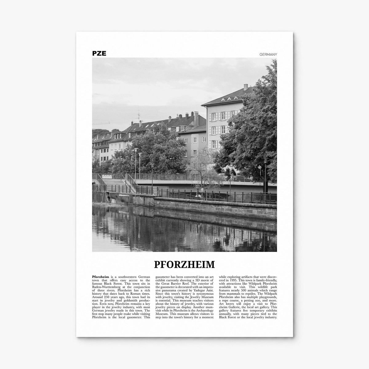 Pforzheim Newspaper Poster, print only (unframed)