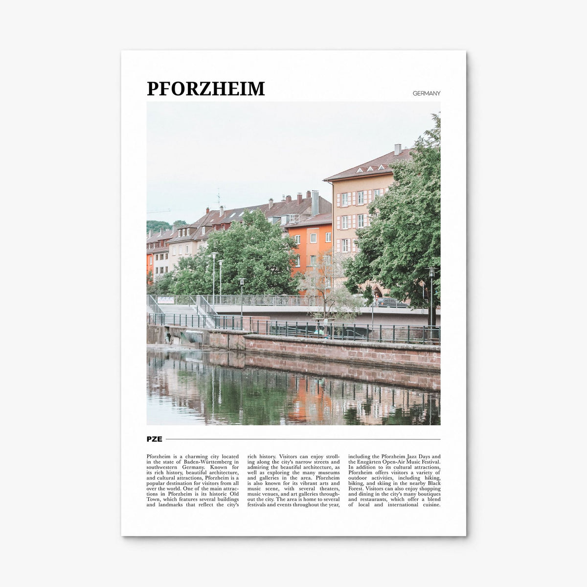 Pforzheim Travel Poster, print only (unframed)