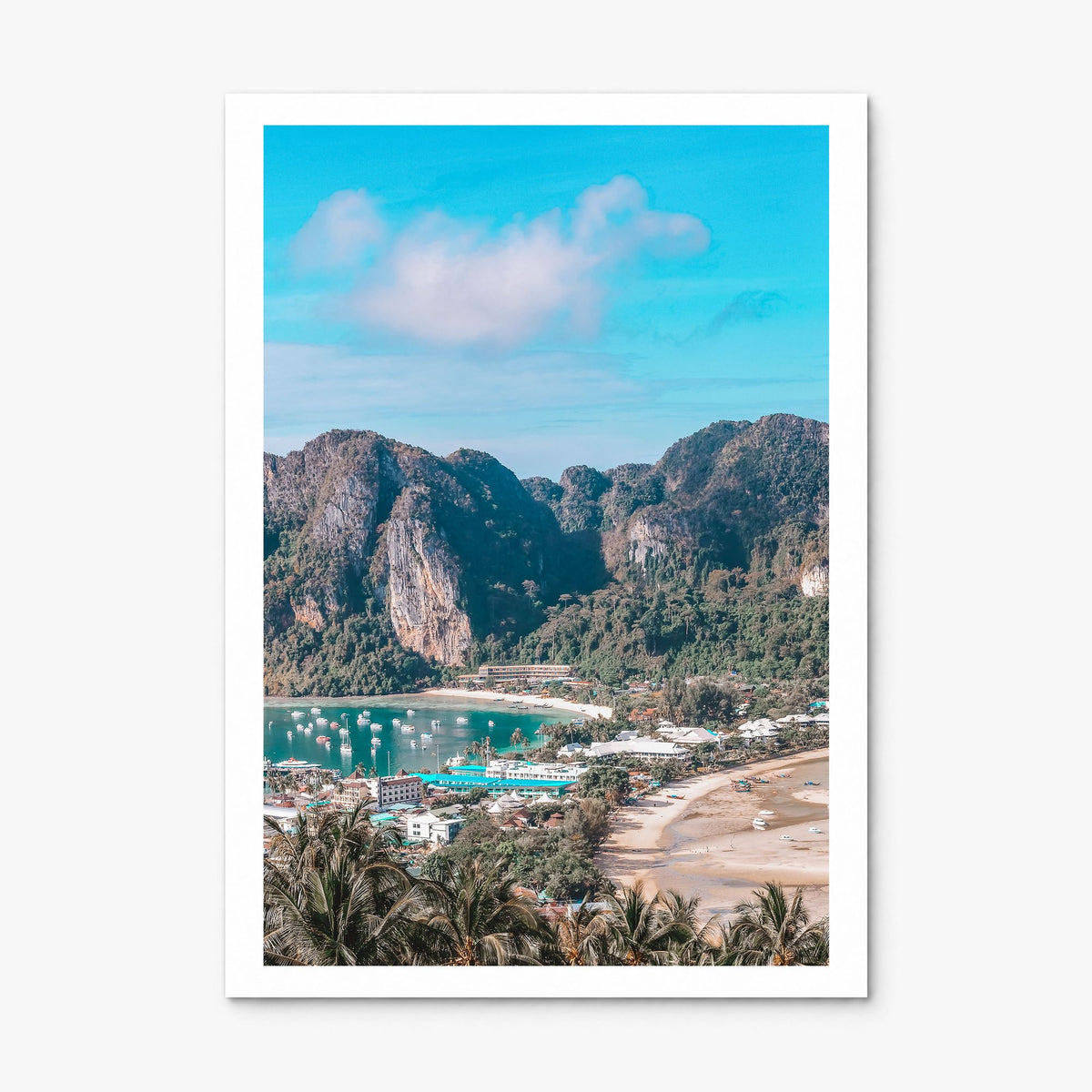 Phi Phi Islands Photo Poster, print only (unframed), white border