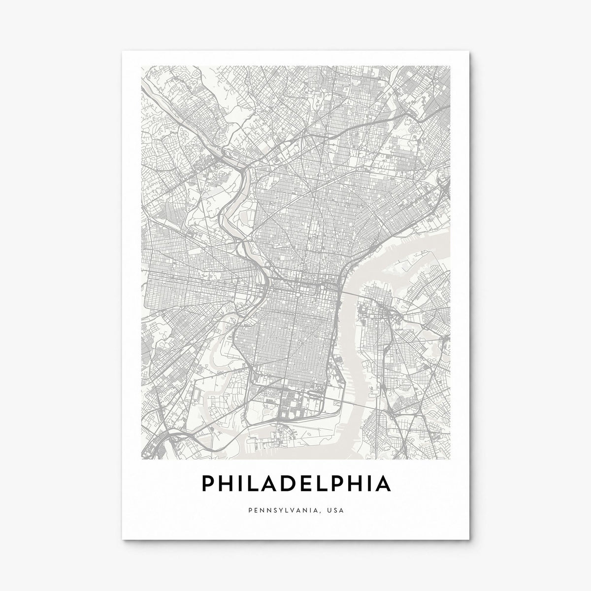 Philadelphia Map Poster, print only (unframed)