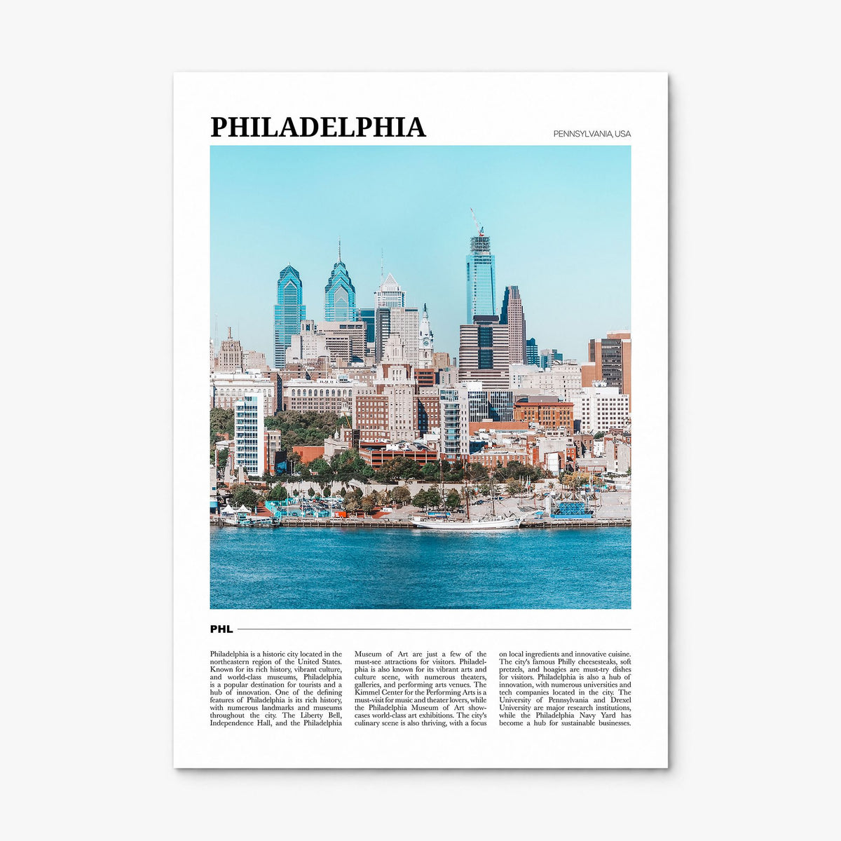 Philadelphia Travel No 2 Poster, print only (unframed)