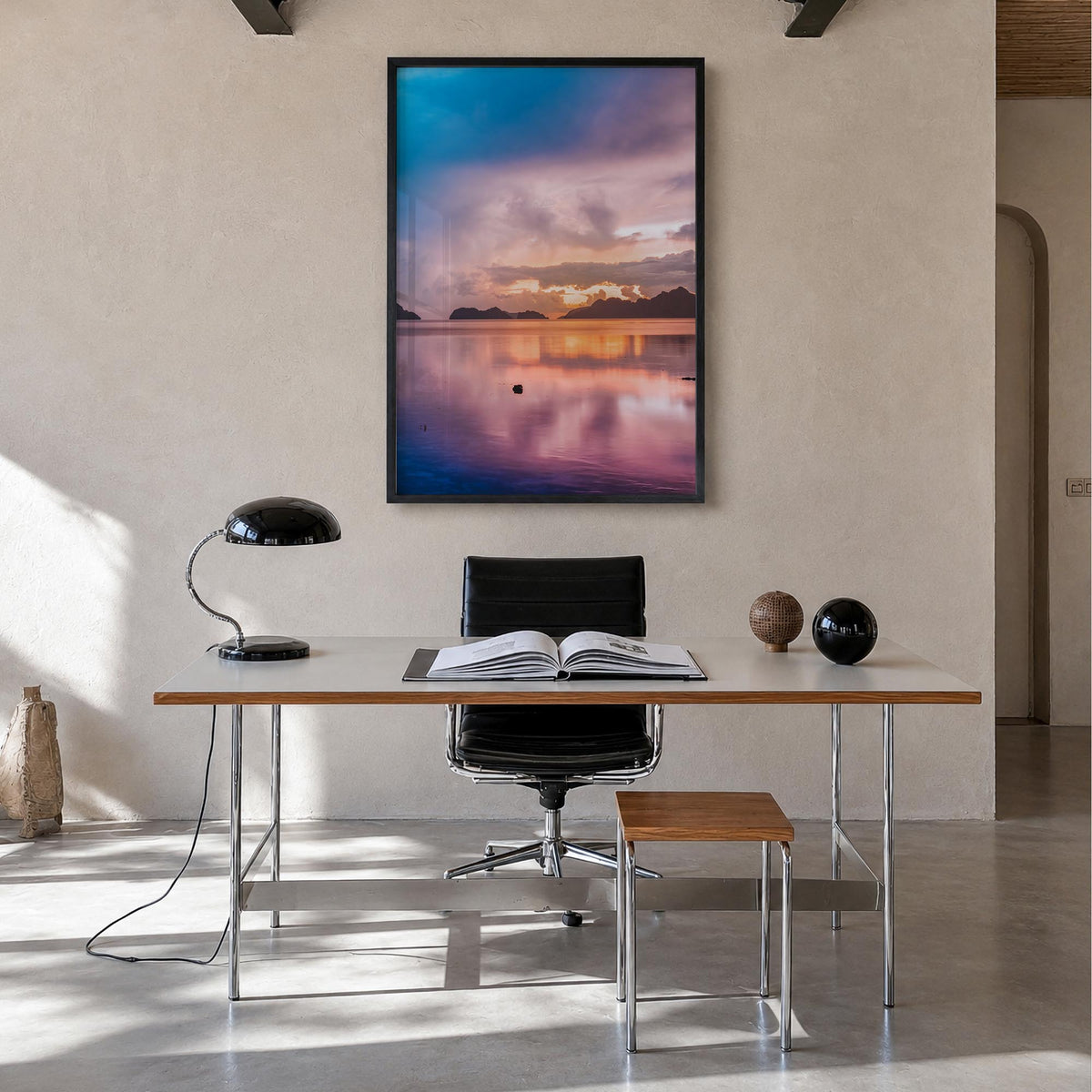Philippines no. 3 colorful photo poster of Asia – vertical wall art in black wood frame, hanging on wall