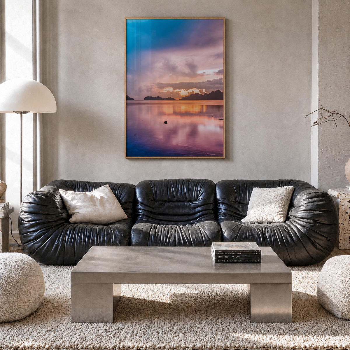 Philippines no. 3 colorful photo poster of Asia – vertical wall art in natural wood frame, hanging on wall