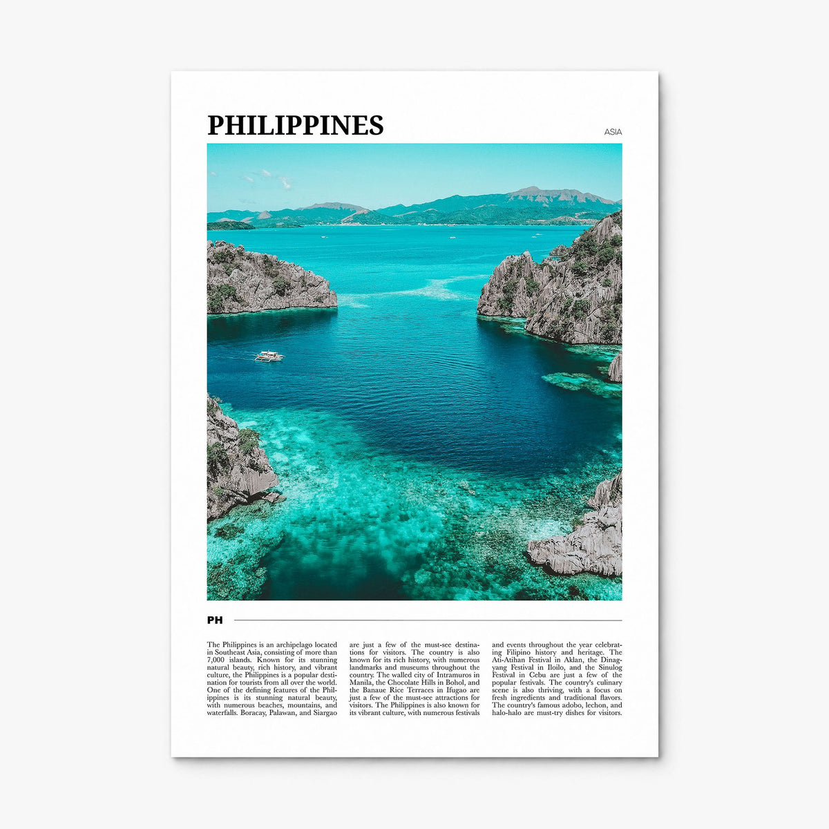 Philippines Travel No 2 Poster, print only (unframed)