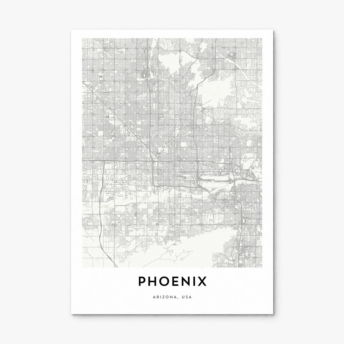 Phoenix Map Poster, print only (unframed)